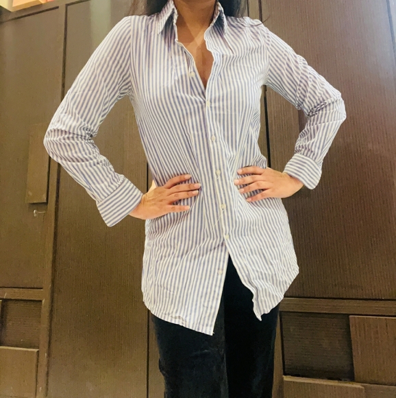 Blue and white long shirt - Picture 2 of 4